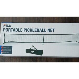 FILA Portable Pickleball Net 22' Ft Wide 34" Inches High Durable Easy Setup
